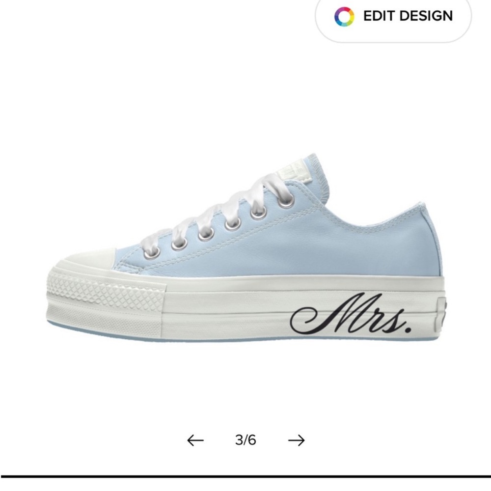 Chuck Taylor All Star Lift Wedding Converse - Bride/Bridal Shoes